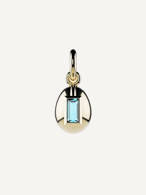 Egg Birthstone Charm, March