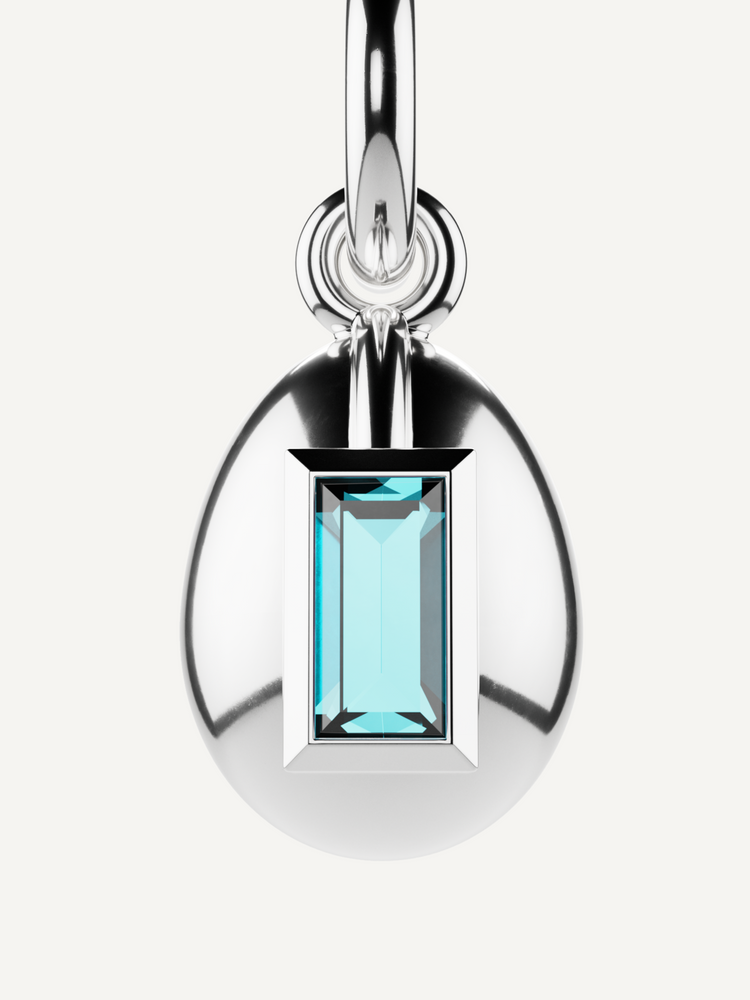 Egg Birthstone Charm, March