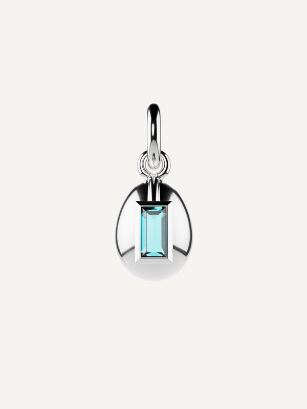 Egg Birthstone Charm, March