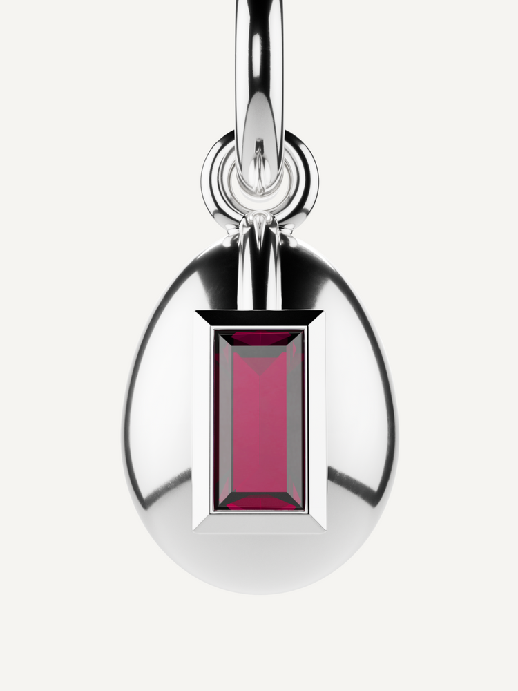 Egg Birthstone Charm, January
