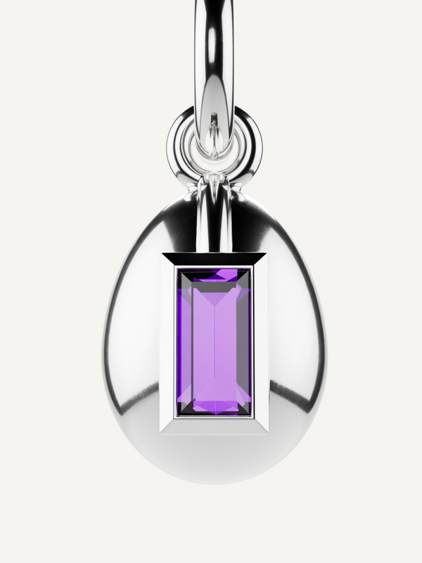 Egg Birthstone Charm, February