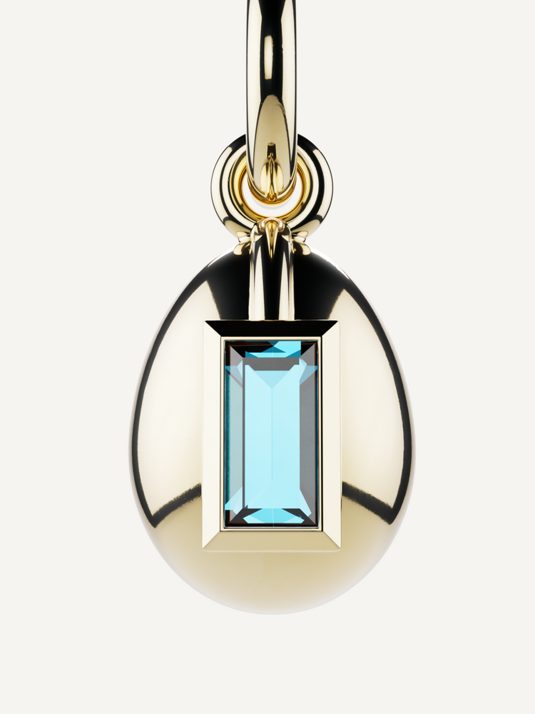 Egg Birthstone Charm, March