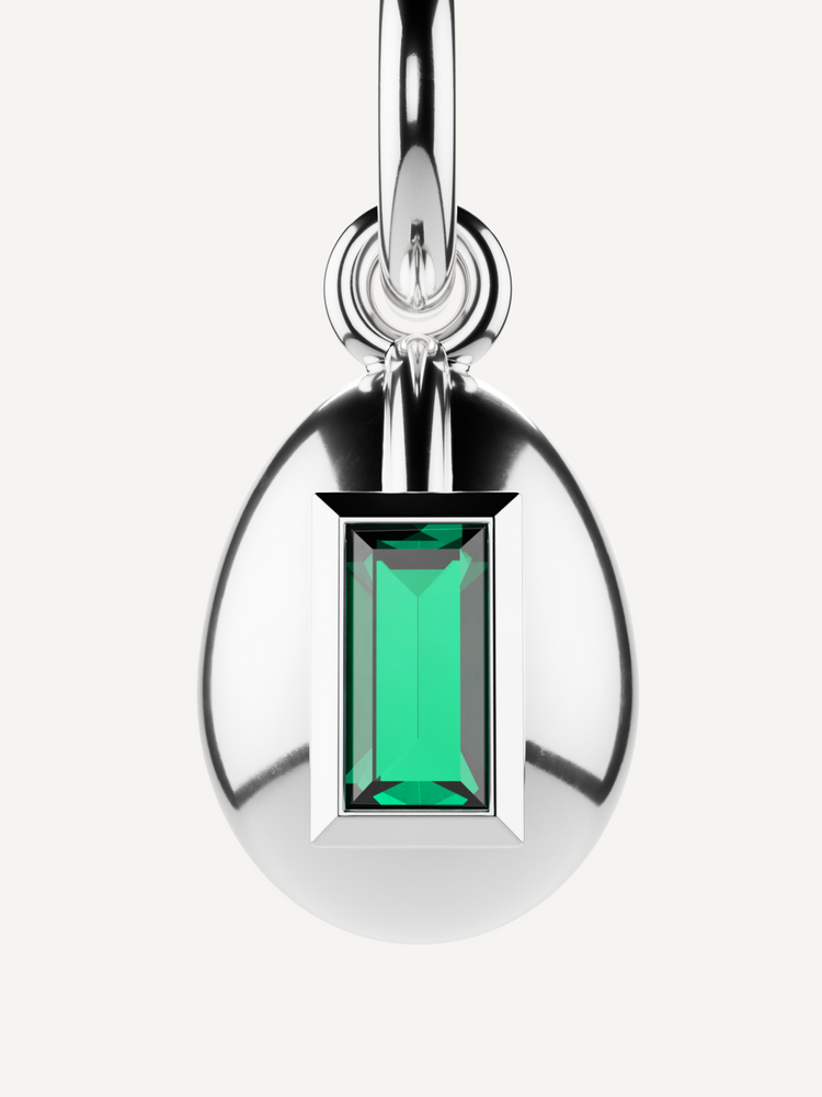 Egg Birthstone Charm, May