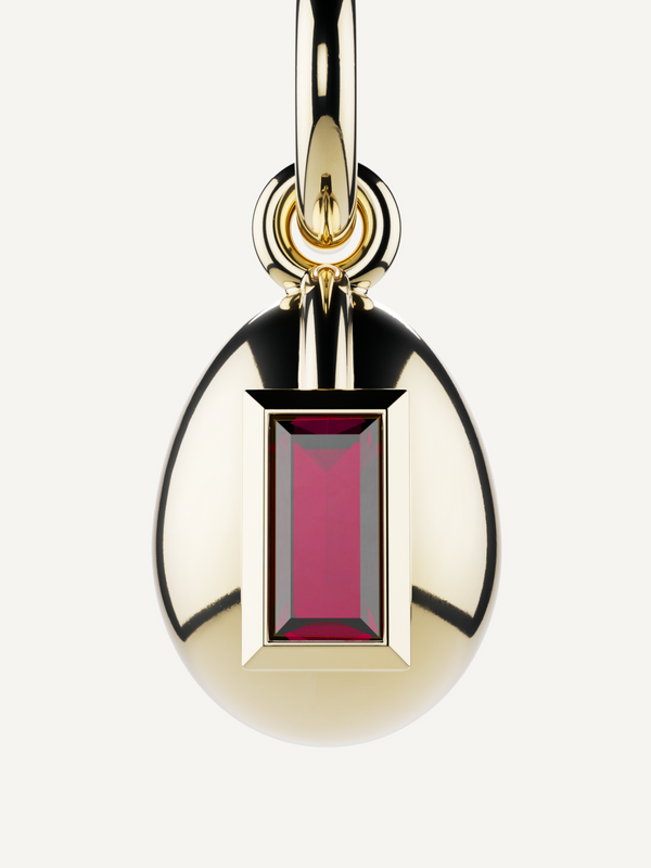 Egg Birthstone Charm, January