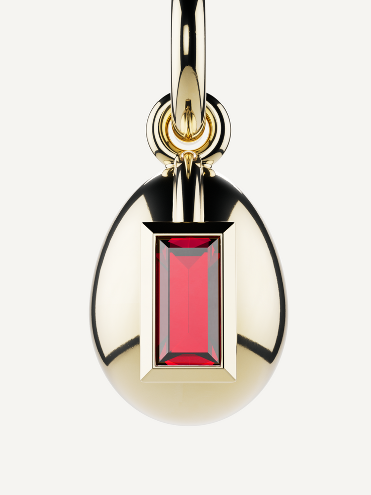 Egg Birthstone Charm, July