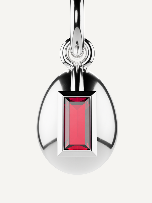Egg Birthstone Charm, July