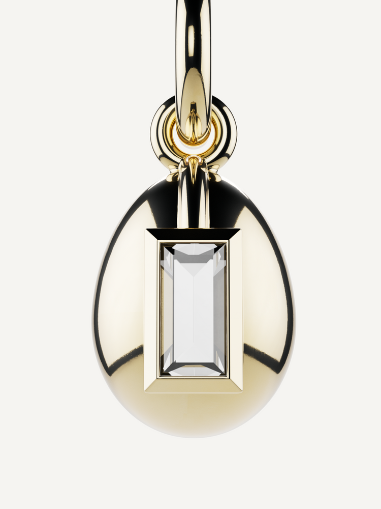 Egg Birthstone Charm, April