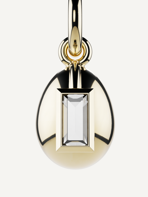 Egg Birthstone Charm, April